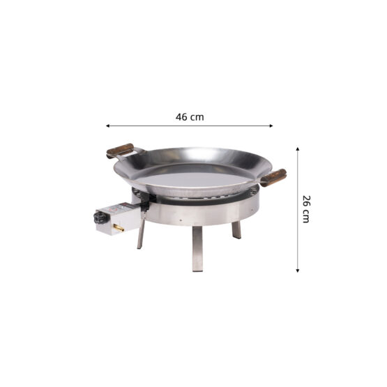 GrillSymbol stegepladesæt PRO-460 inox, ø 46 cm