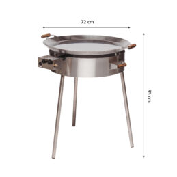 GrillSymbol stegepladesæt PRO-720 inox, ø 72 cm