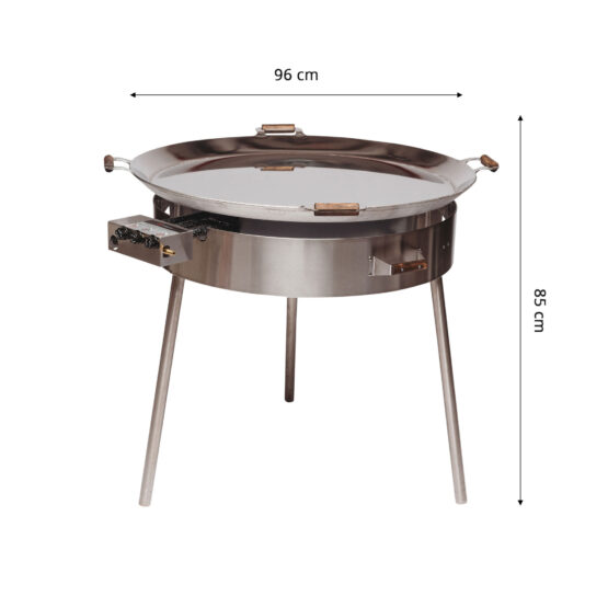 GrillSymbol stegepladesæt PRO-960 inox, ø 96 cm