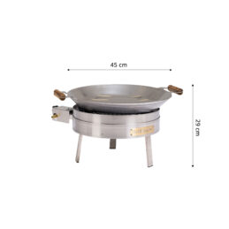 GrillSymbol woksæt PRO-450 inox, ø 45 cm