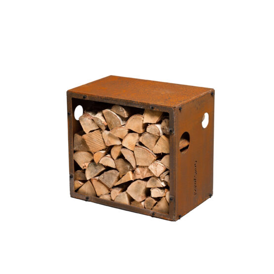 GrillSymbol corten brændeopbevaring WoodStock størrelse S