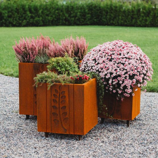 Petteri Wiimaa corten plantekrukker Fat Ballerina 3-set