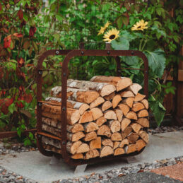 GrillSymbol Corten brændeopbevaring Leo 58*58 cm