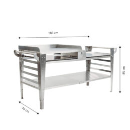 GrillSymbol stor pizzaovn bord Baso-inox-XL