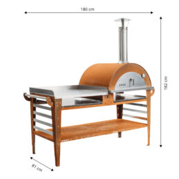 GrillSymbol pizzaovn med stor bord Pizzo-XL-set