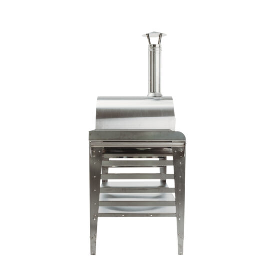 GrillSymbol pizzaovn med stor bord Pizzo-XL-set-inox