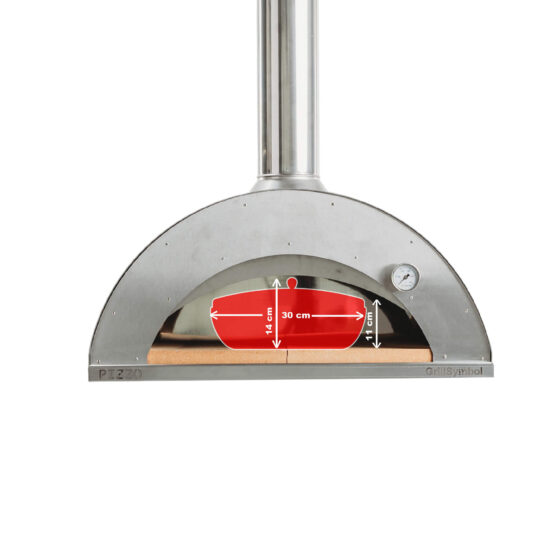 GrillSymbol pizzaovn med bord Pizzo-set-inox