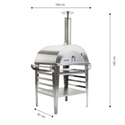 GrillSymbol pizzaovn med bord Pizzo-set-inox