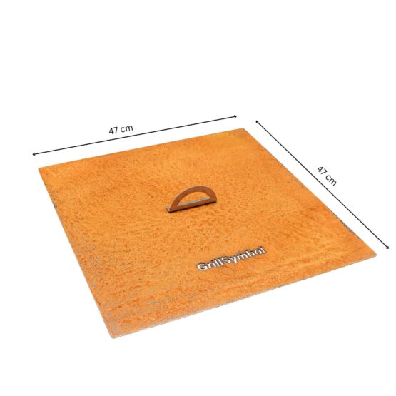 GrillSymbol låg til bålfad i corten 50 x 50 cm