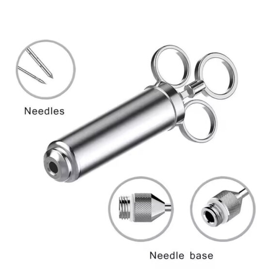 GrillSymbol kødinjektor + 3 nåle (Ring design) GrillSymbol kødinjektor + 3 nåle (Ring design)