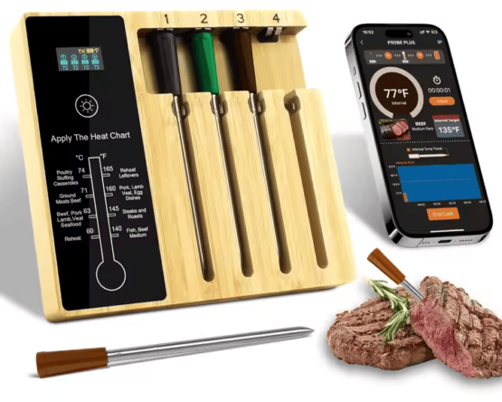 GrillSymbol Smart trådløst kødtermometer, med 4 prober