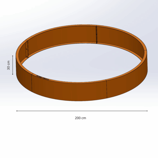 Petteri Wiimaa multifunktionel plantering / græskant til bål, H30 cm, ø 200 cm