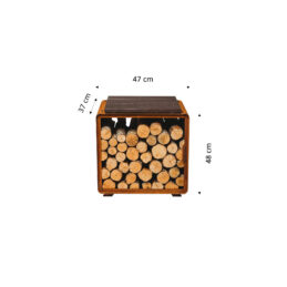 GrillSymbol corten brændeopbevaring Enzo Rack-S GrillSymbol corten brændeopbevaring Enzo Rack-S