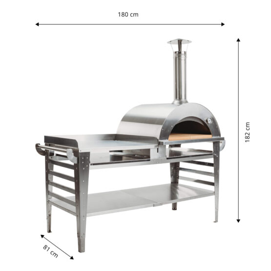 GrillSymbol pizzaovn med stor bord Pizzo-XL-set-inox GrillSymbol pizzaovn med stor bord Pizzo-XL-set-inox