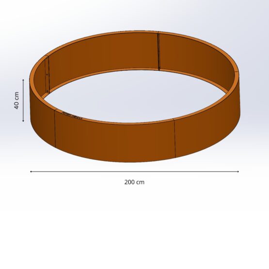 Petteri Wiimaa multifunktionel plantering / græskant til bål, H40 cm, ø 200 cm