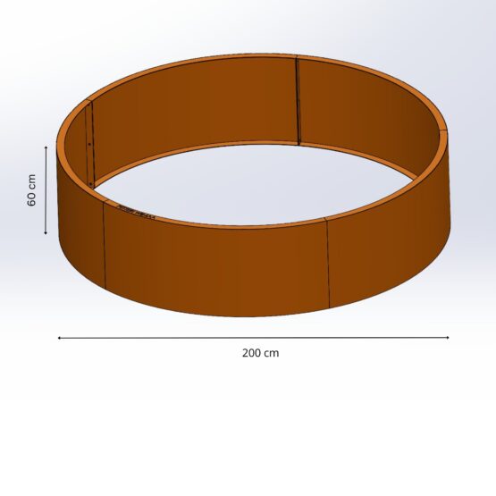 Petteri Wiimaa multifunktionel plantering / græskant til bål, H60 cm, ø 200 cm