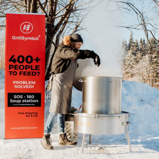 GrillSymbol Suppestation med gasbrænder 160 L