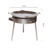 OUTLET GrillSymbol stegepladesæt PRO-960 inox, ø 96 cm