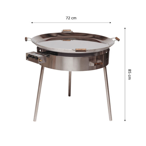 OUTLET GrillSymbol stegepladesæt PRO-960 inox, ø 96 cm