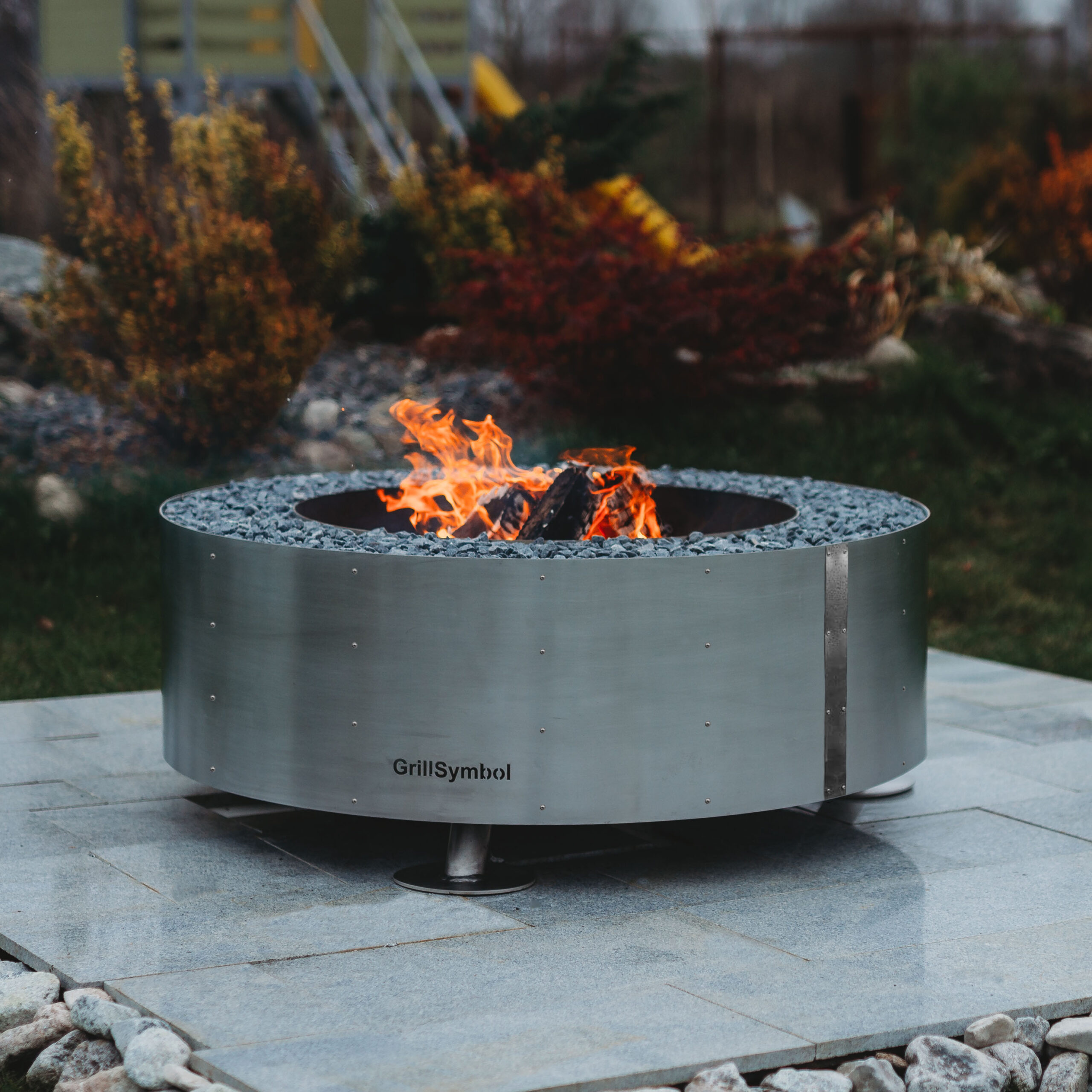 GrillSymbol rustfrit stål bålfad Luna Silver ø 119 cm GrillSymbol rustfrit stål bålfad Luna Silver ø 119 cm
